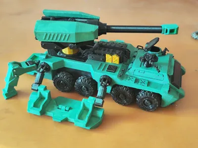 Wheeled Tank Model Wheeled Tank - Movable by 箱庭猫猫 MakerWorld: Download Free 3D Models