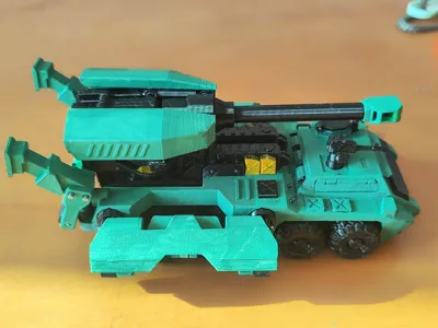 Wheeled Tank Model Wheeled Tank - Movable by 箱庭猫猫 MakerWorld: Download Free 3D Models