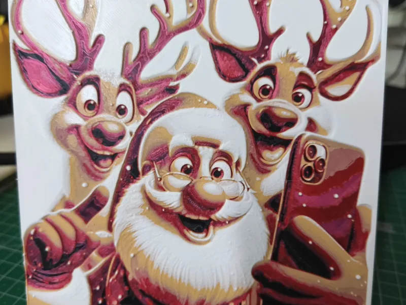 Funny Santa Claus Hueforge ( 4 Colors)