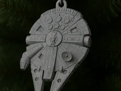 Millennium Falcon Christmas decoration