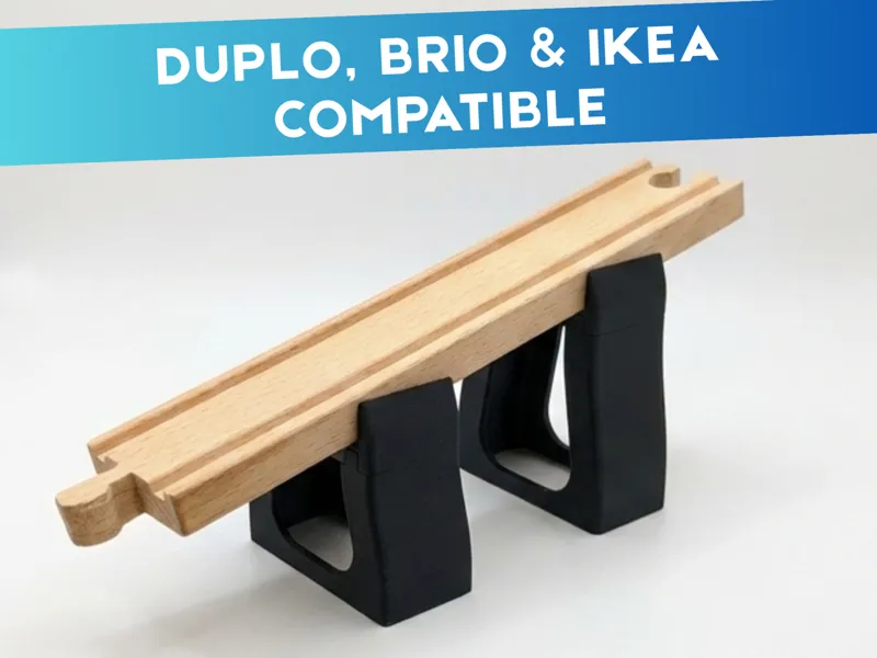 Modular Train Track Bridge System (Brio Ikea comp)
