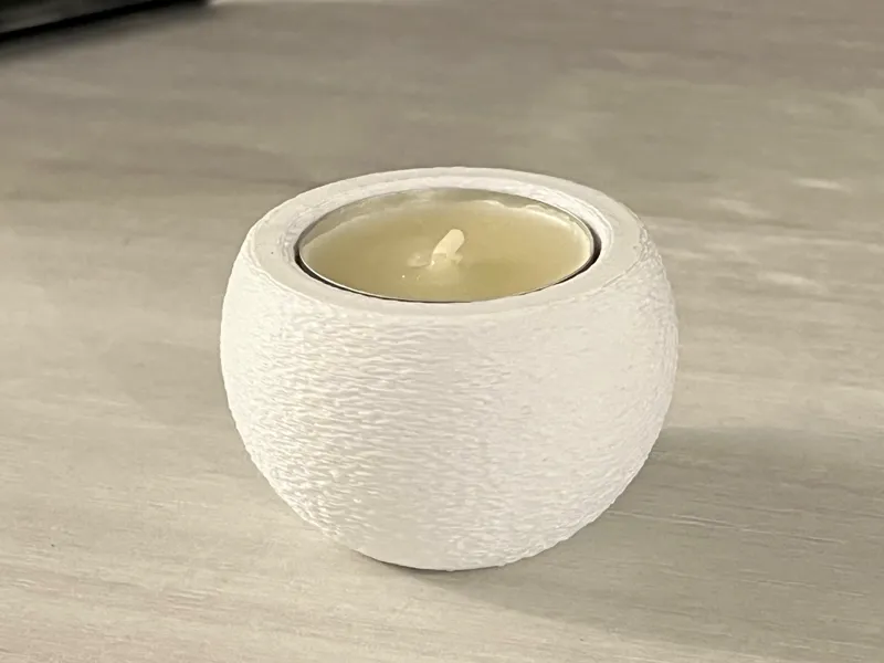 Portacandela per tealight lumino con fuzzy skin