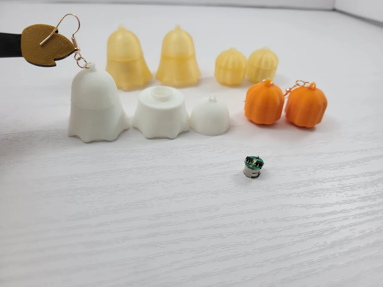 Magic Light Up Pumpkin Ghost Earrings view 4