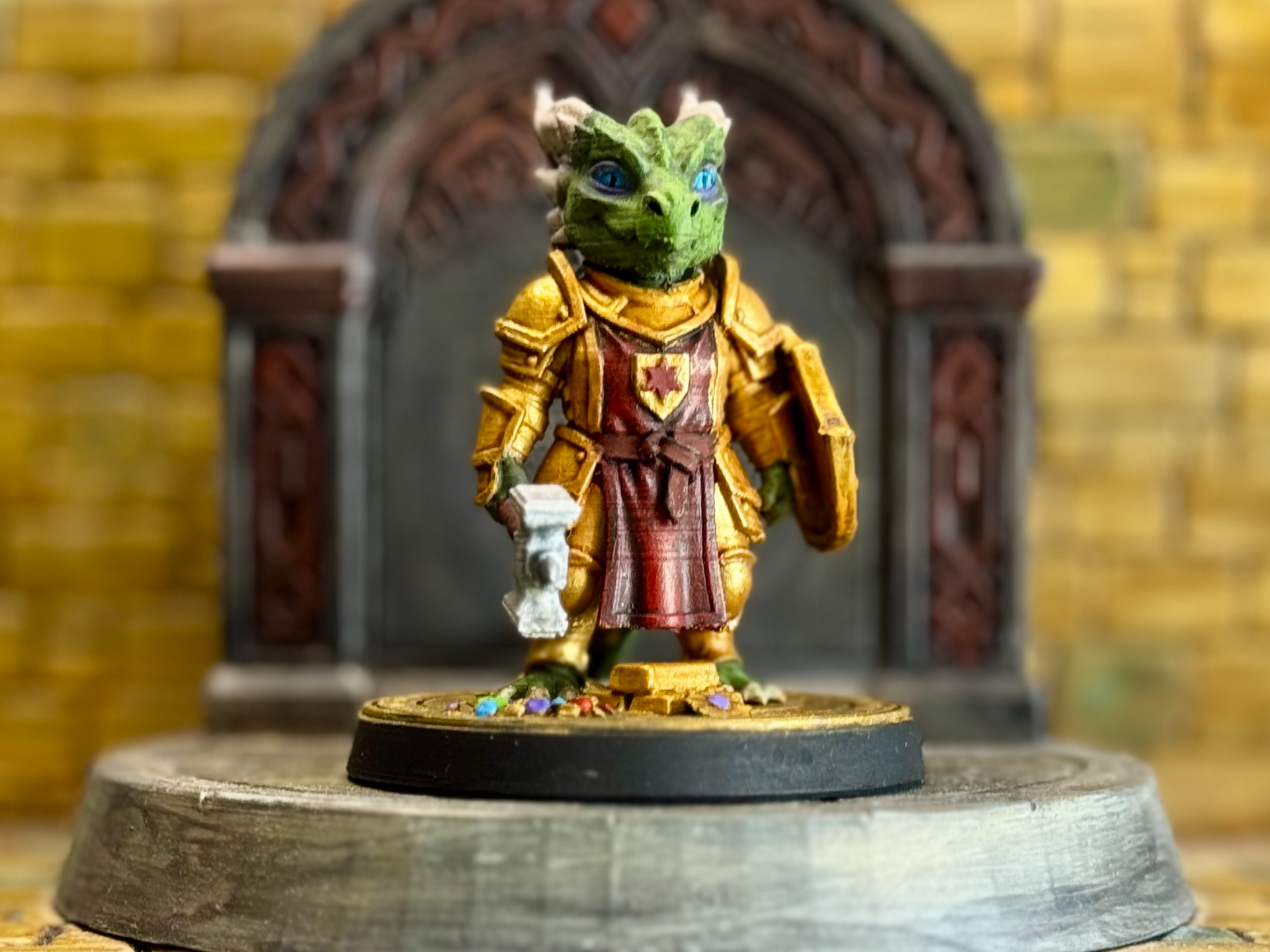 Balasar The Golden Scale -chibi Dragonborn Paladin