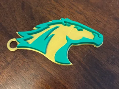 Cal Poly Pomona Billy Bronco Keychain