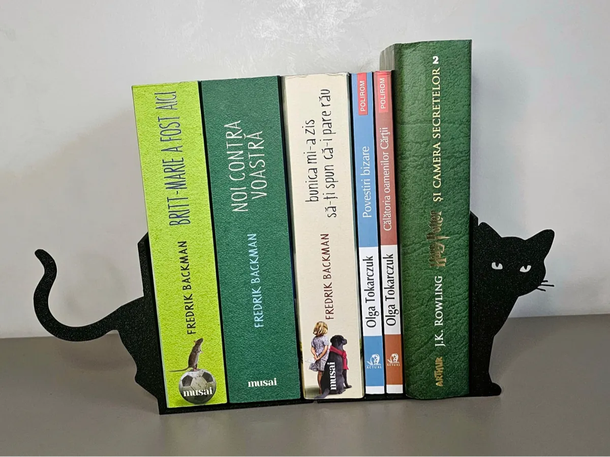 Serre-livres chat