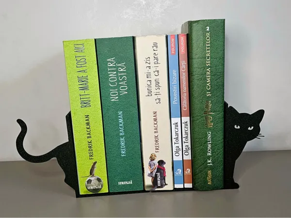 Serre-livres chat