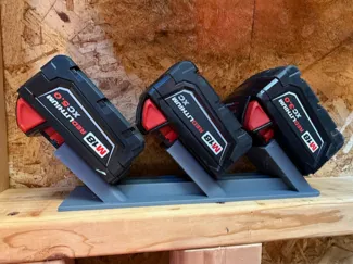 Milwaukee M18 three battery wall/shelf mount rack