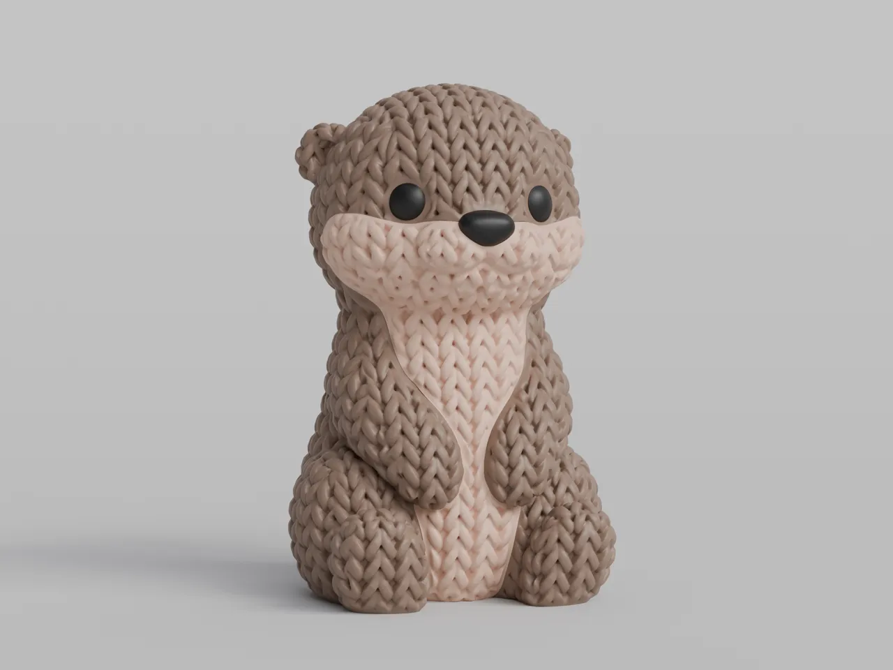 Knitted Otter view 4