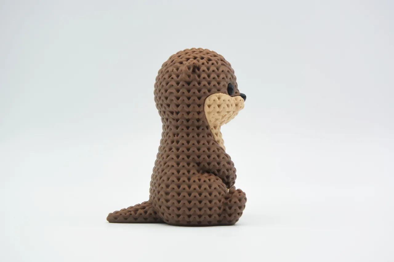 Knitted Otter view 2