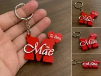 Porte-clés Fête des Mères, deux cœurs "Je t'aime" — photo 2