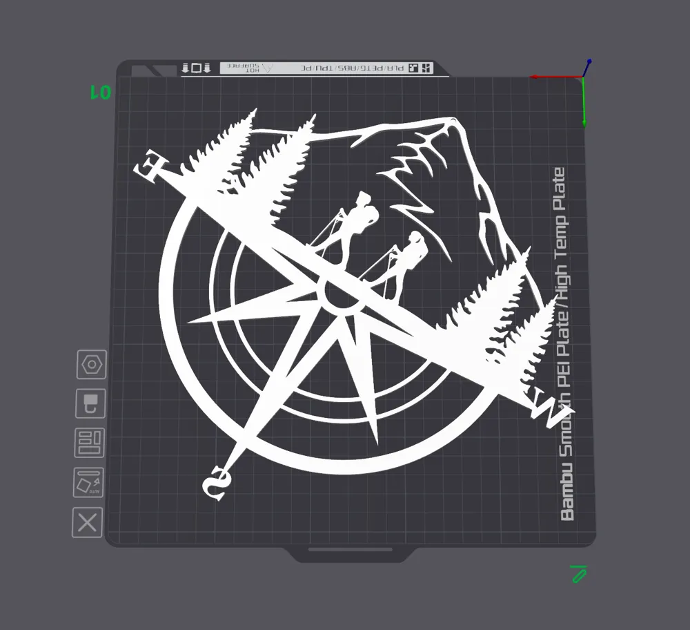Hiking compass wall decoration - Free 3D Print Model - MakerWorld