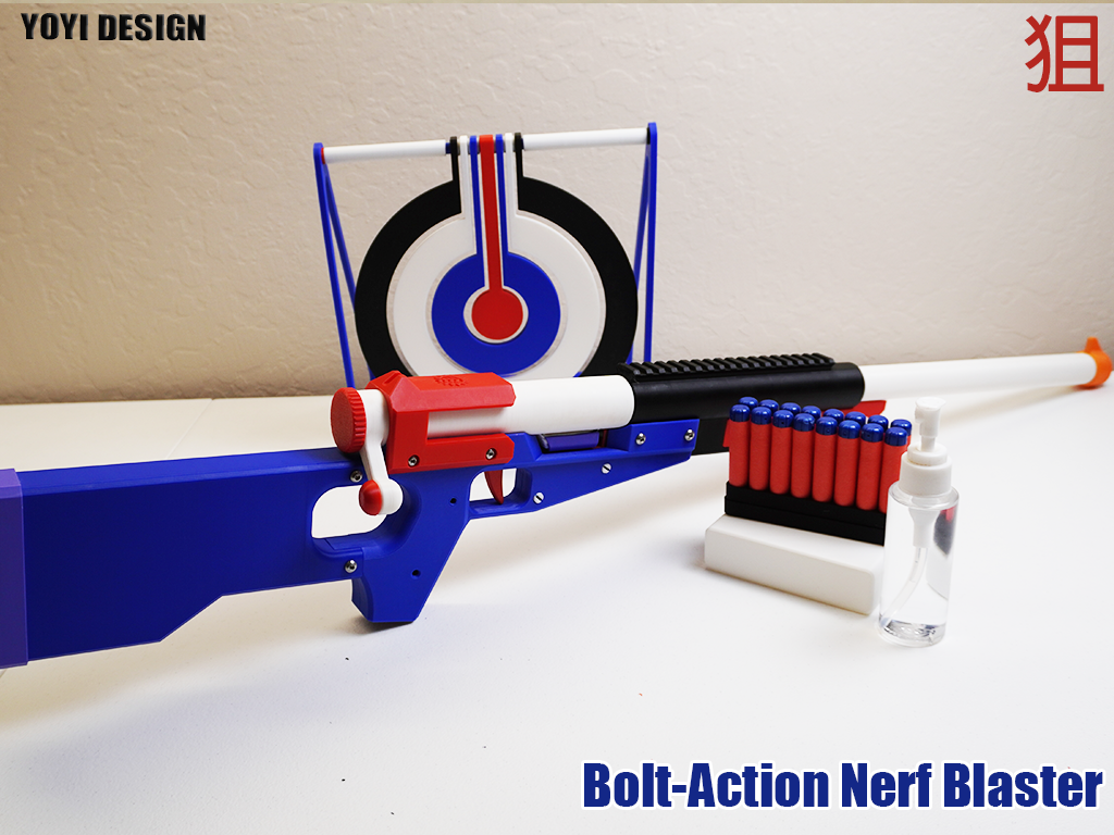 Bolt Action Alcohol-powered Nerf Blaster