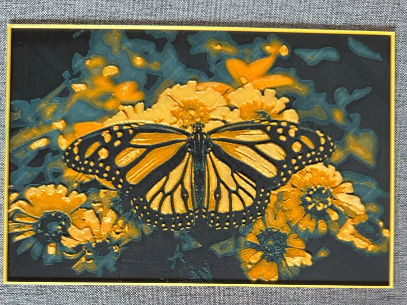 Monarch Butterfly Hueforge