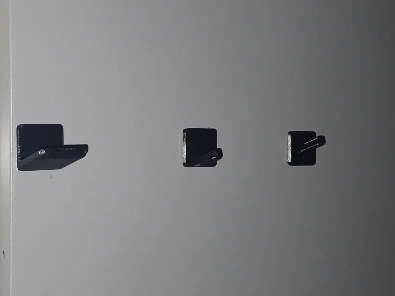 Mounting tape hooks (No supports) 