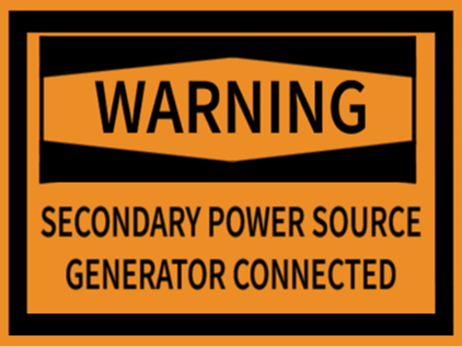 Generator Warning Sign 3D model