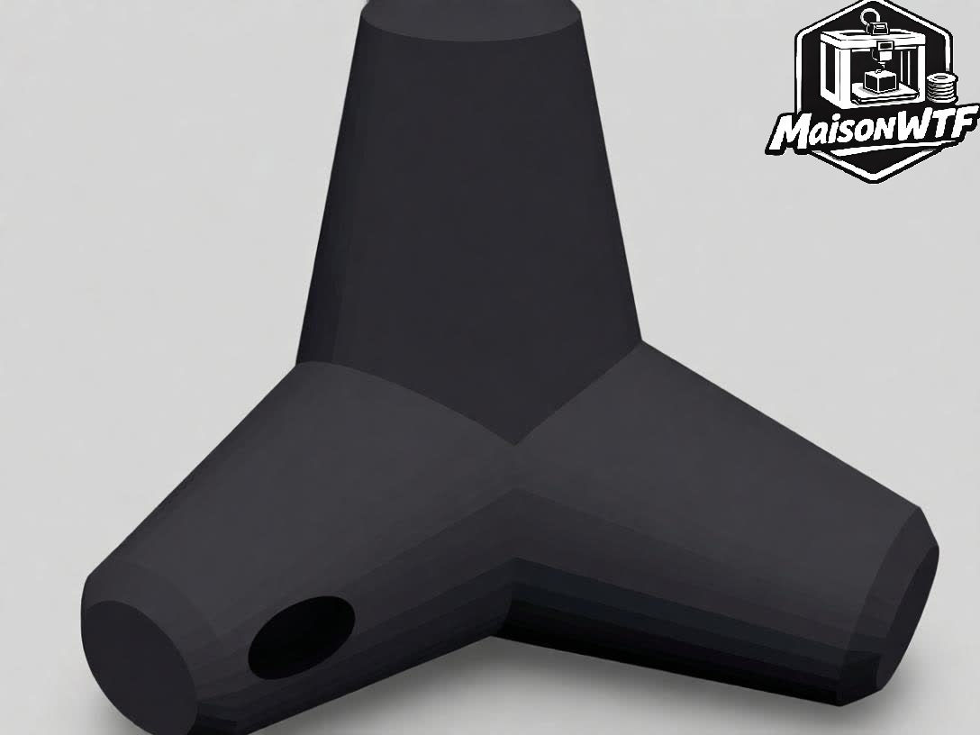 Tetrapod Wave Dissipator Keychain