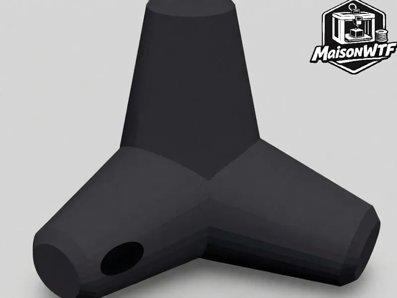 Tetrapod Wave Dissipator Keychain
