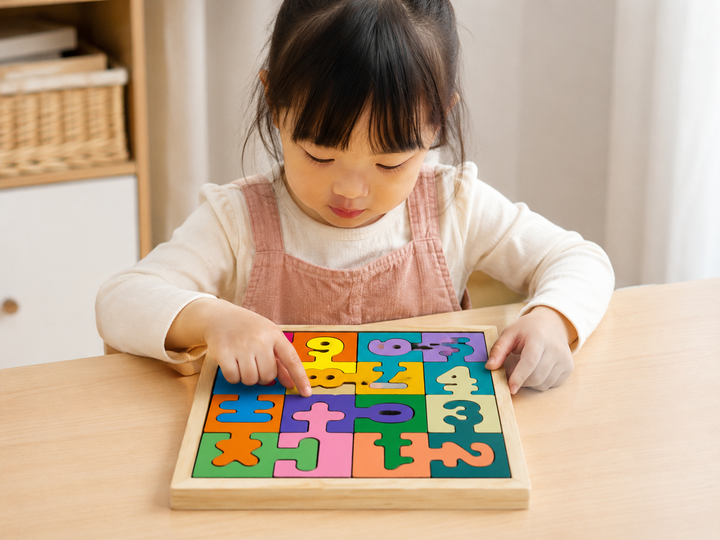 Miniatura 1 do modelo 3D 幼儿立体拼图数字积木拼插形状配对宝宝益智力开发3-6岁儿童玩具