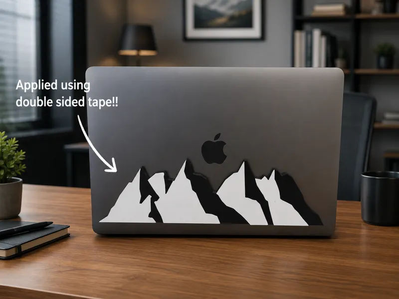 Modern Laptop Art - Mountain Sticker