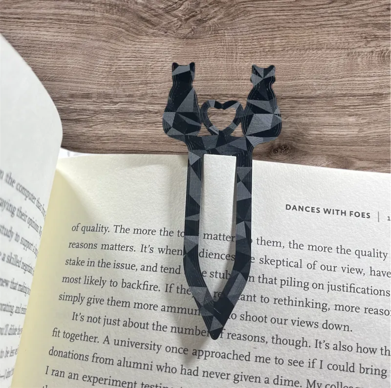 Cat Valentine's day love bookmark 