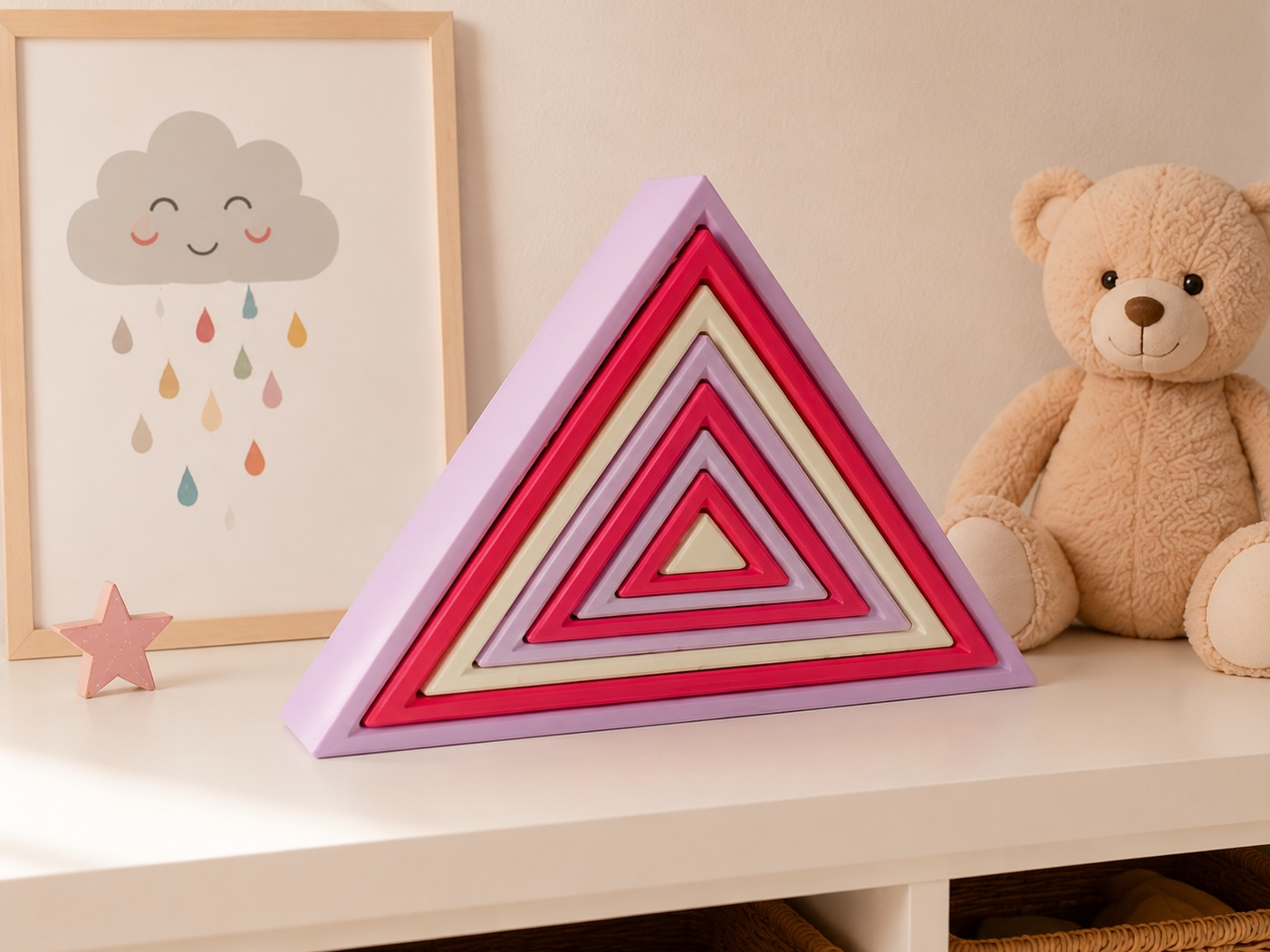 Stacking Triangles - Geometric Nesting Toy