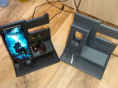 Phone stand station organiser 