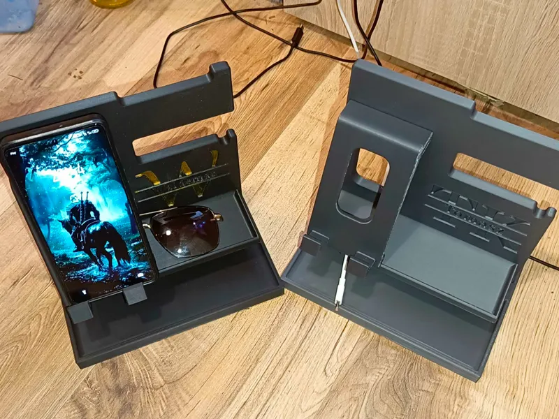 Phone stand station organiser 