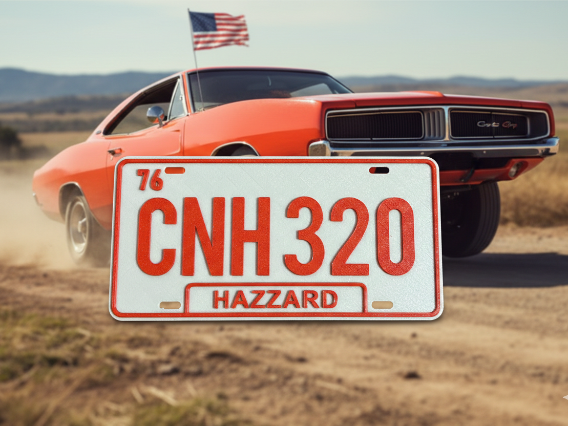 General Lee - Hazzard License Plate (CNH 320)