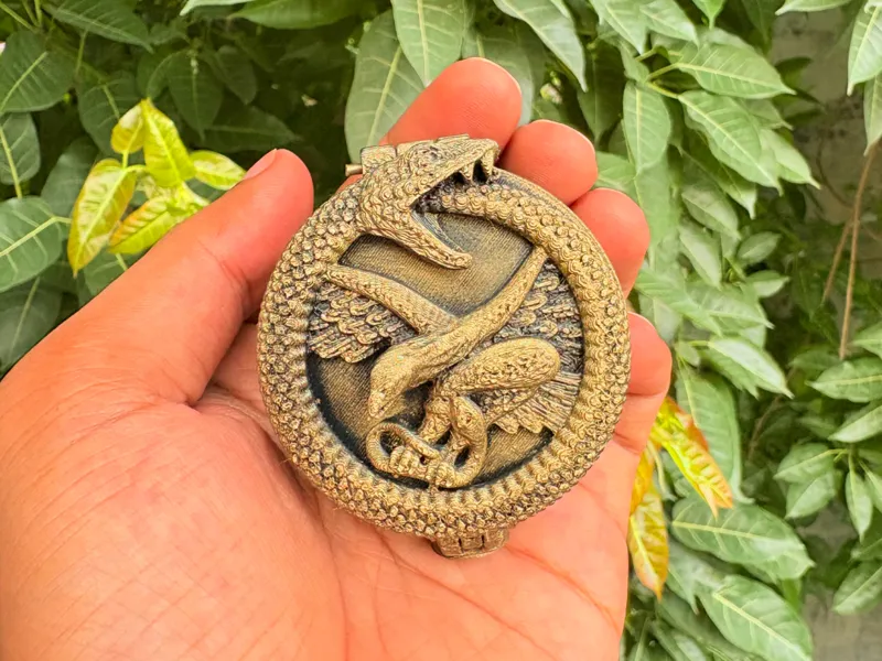GOLD EAGLE OPIUM BOX JEWELERY CONTAINER