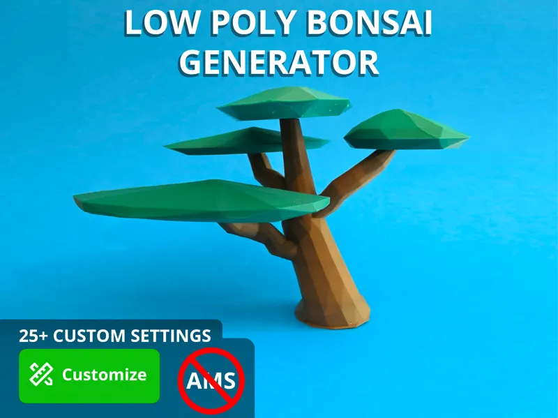 Low Poly Bonsai Tree Generator | 25+ Settings