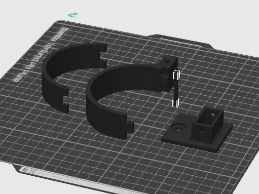 3 inches (7.62 cm) Exchaust tube bracket