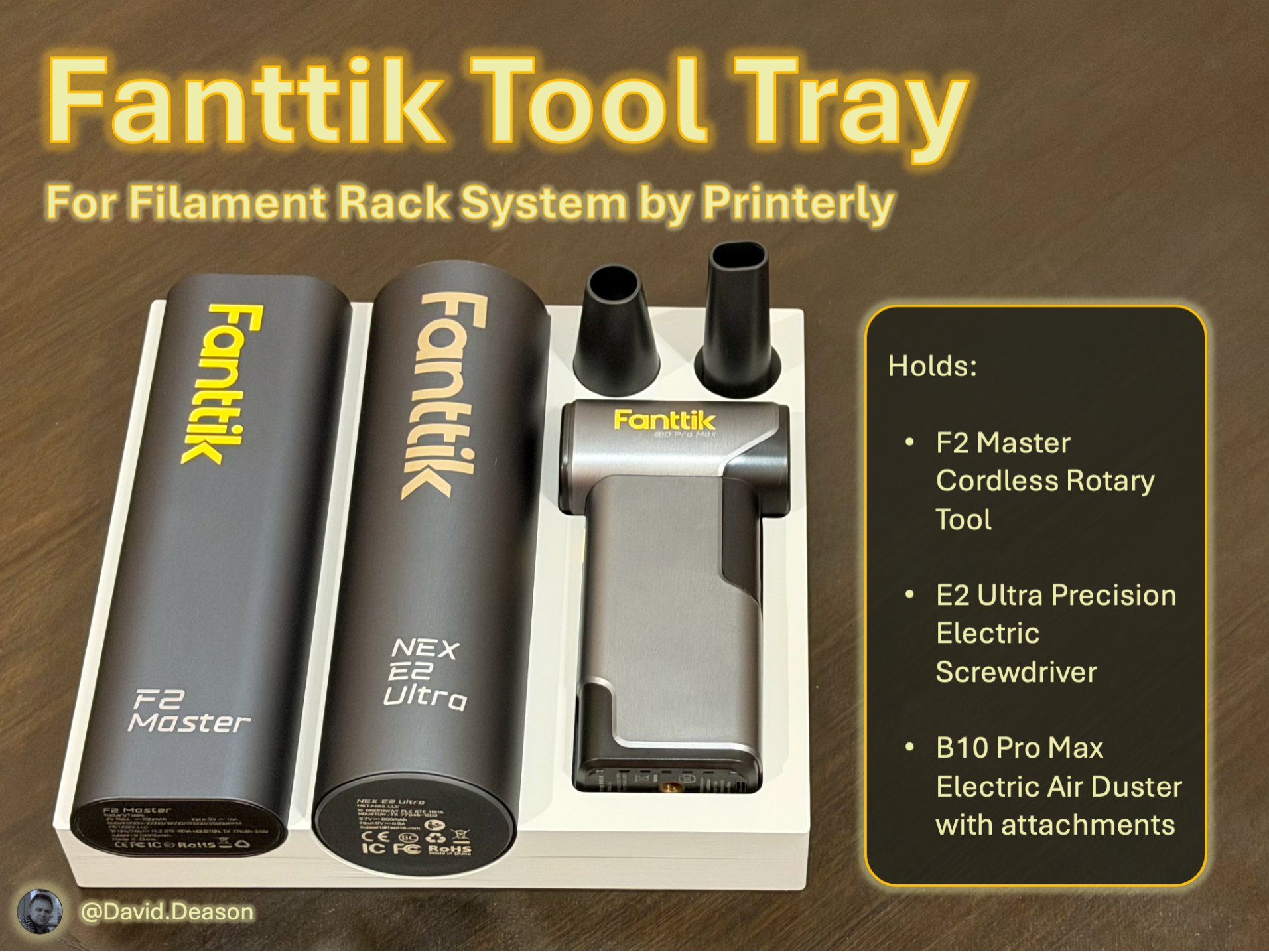 Fanttik Tool Tray for Filament Rack System