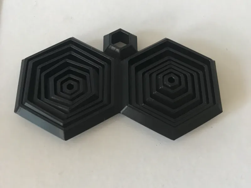 duo hexagon fidget keychain