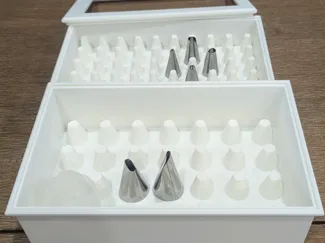 Piping tip stackable organizer