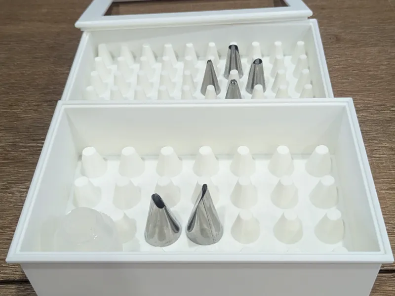 Piping tip stackable organizer