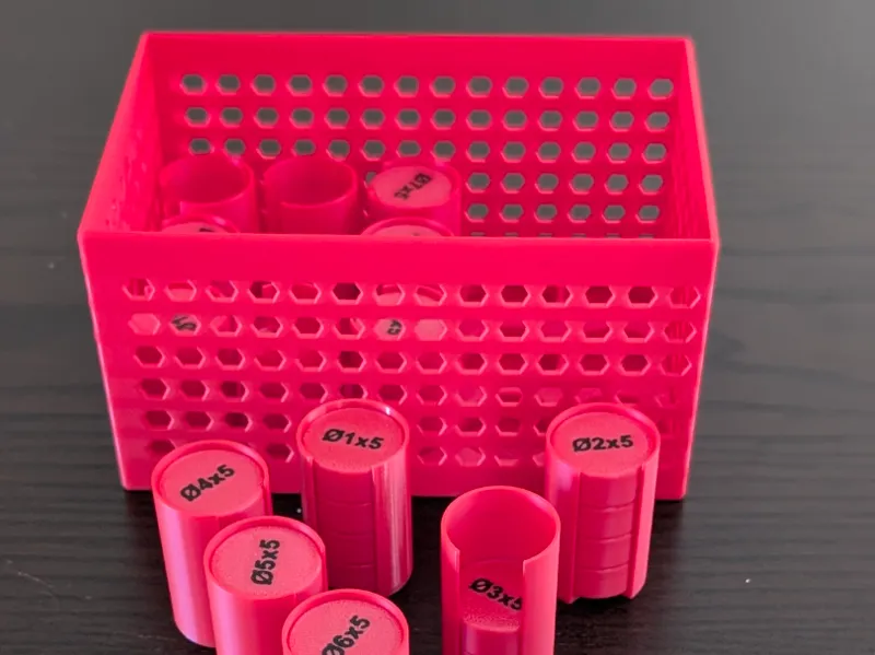 Magnet Organizer Storage (with lid tubes)