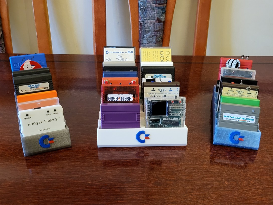 Commodore 64 C64 Cartridge Display Storage Stands