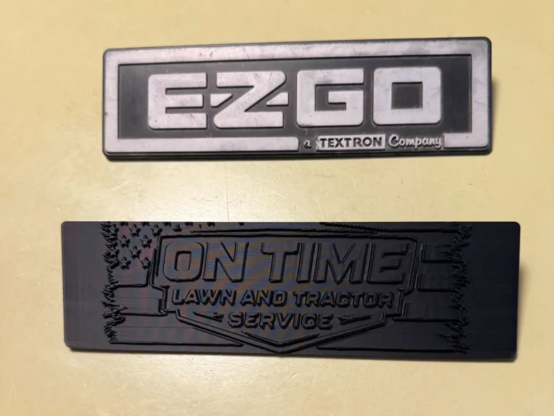 EZGO Golf Cart License Plate(debadge or your logo)