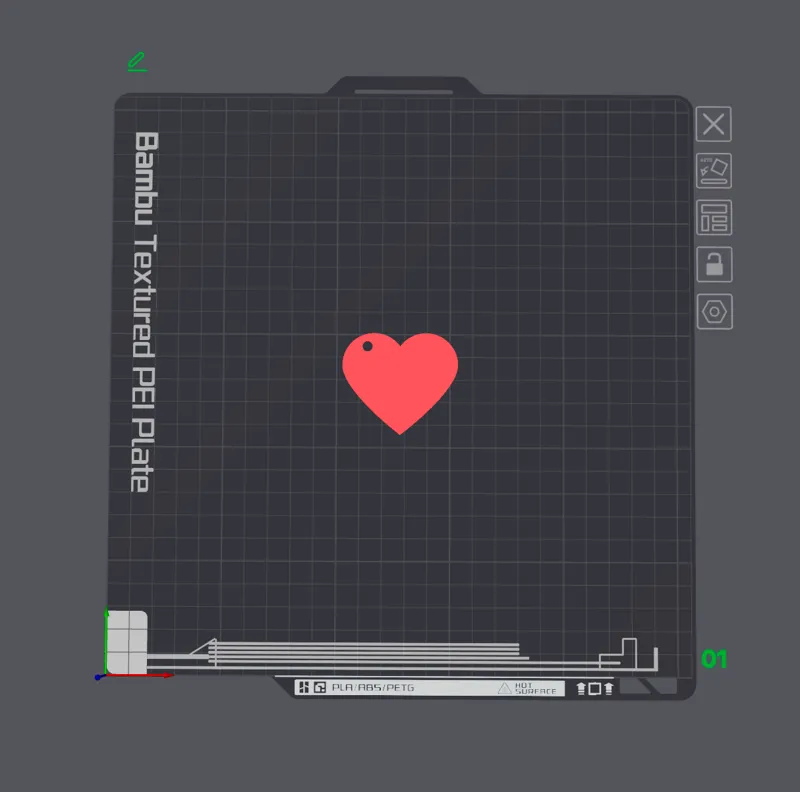 Blank Heart Keychain