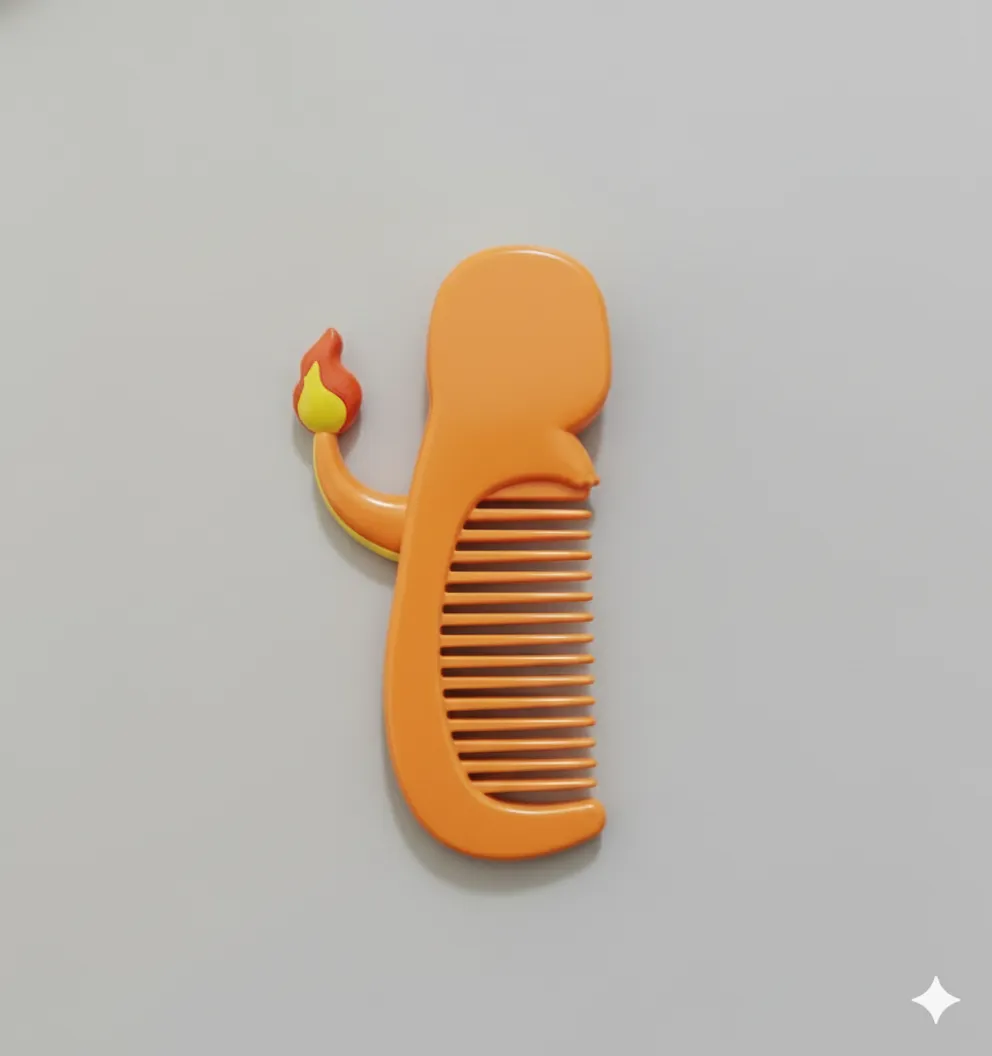 Charmander Comb / Charmander (Pokémon) - Free 3D Print Model - MakerWorld