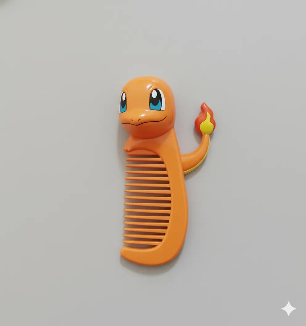 Charmander Comb / Charmander (Pokémon) - Free 3D Print Model - MakerWorld