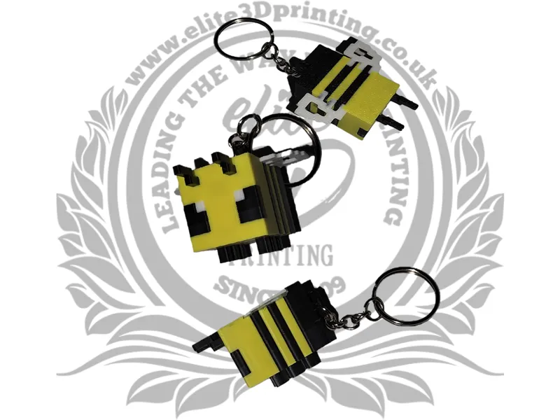 Minecraft Bee Keyring