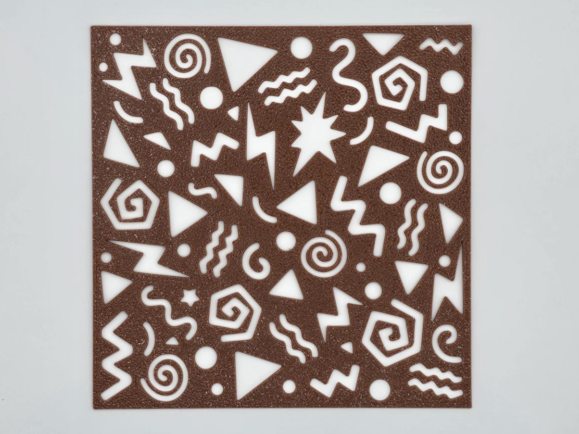 Retro Geometric Pattern Stencil Template