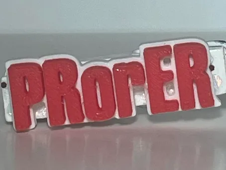 "PR or ER" Spirit Clothespin Text