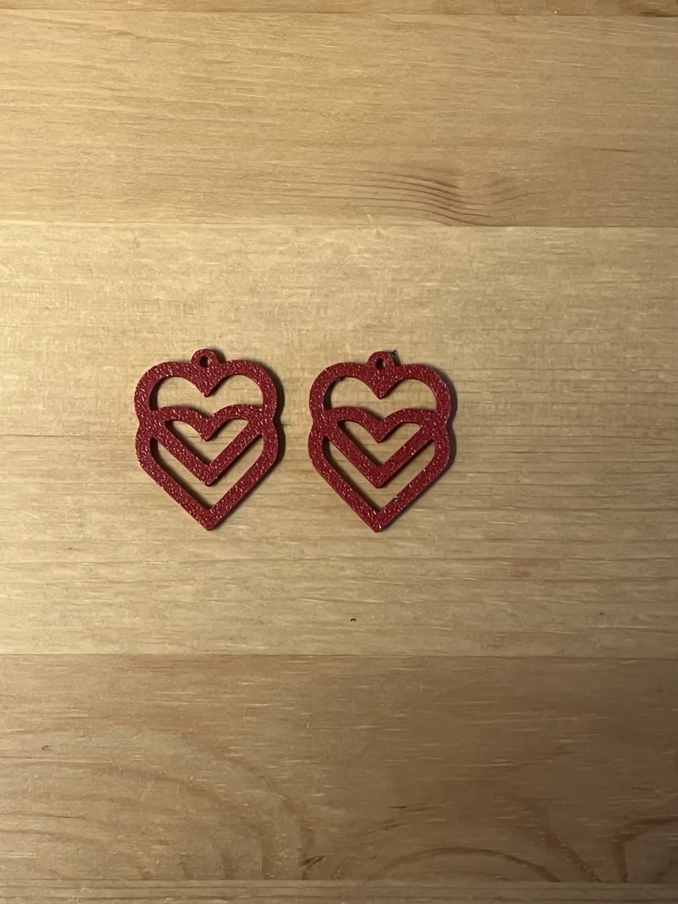 heart earrings view 2