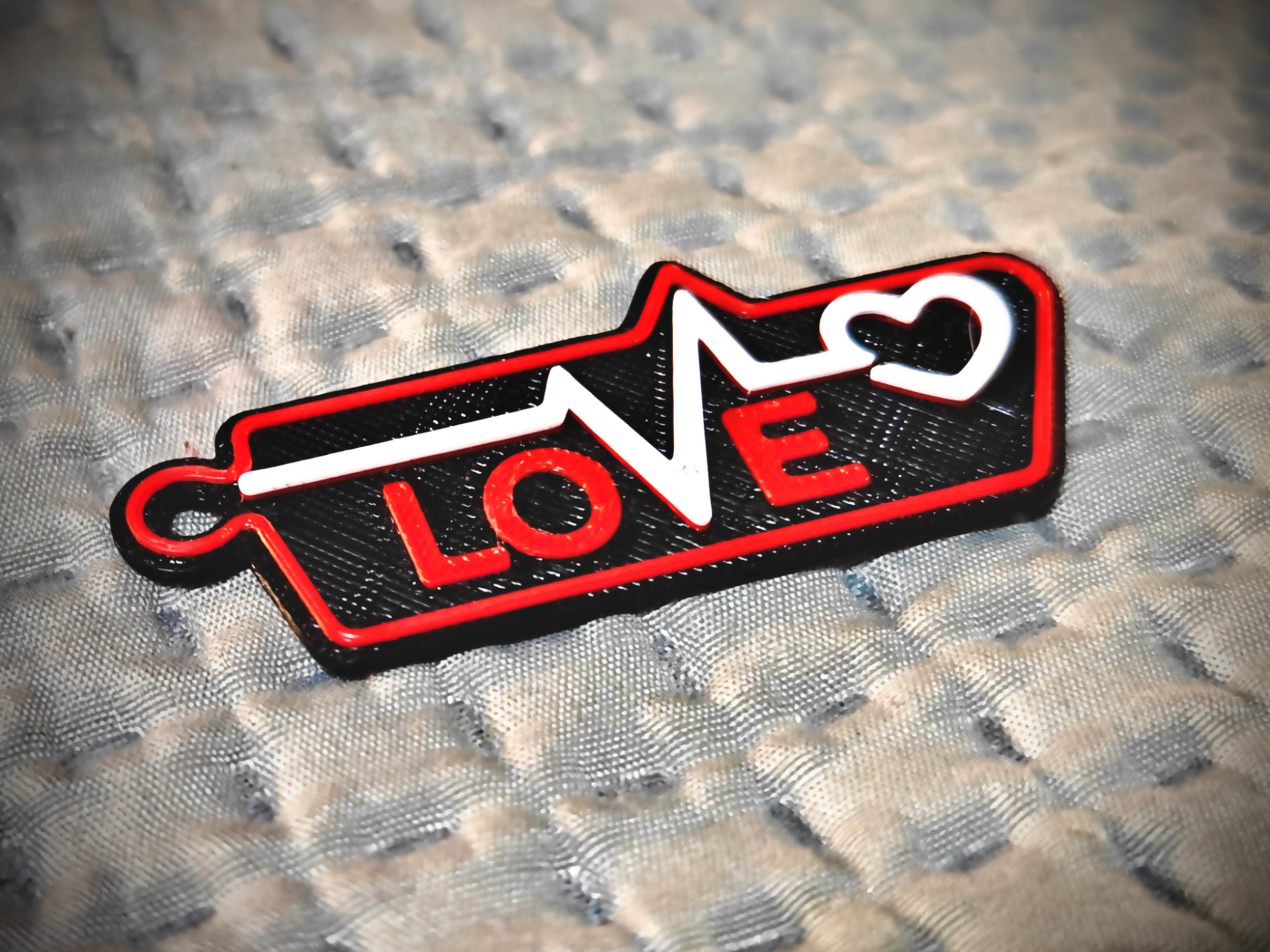 Heartbeat LOVE Keychain – Easy 3D Print
