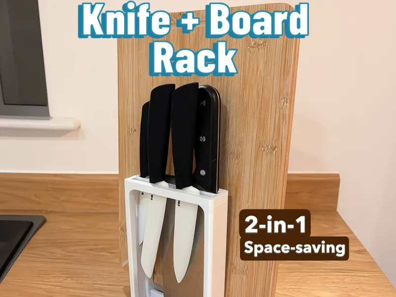 Combined Knife and Chopping Board Rack
