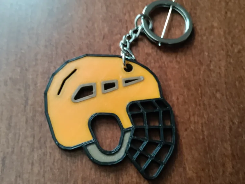 Hockey Helmet Keychain
