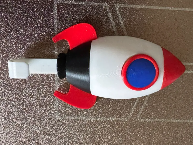 Rocket towel hanger (kids)